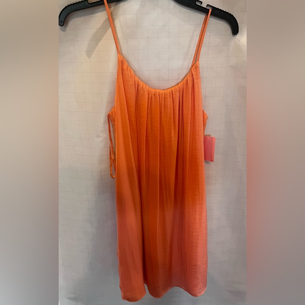 Peach colored dress